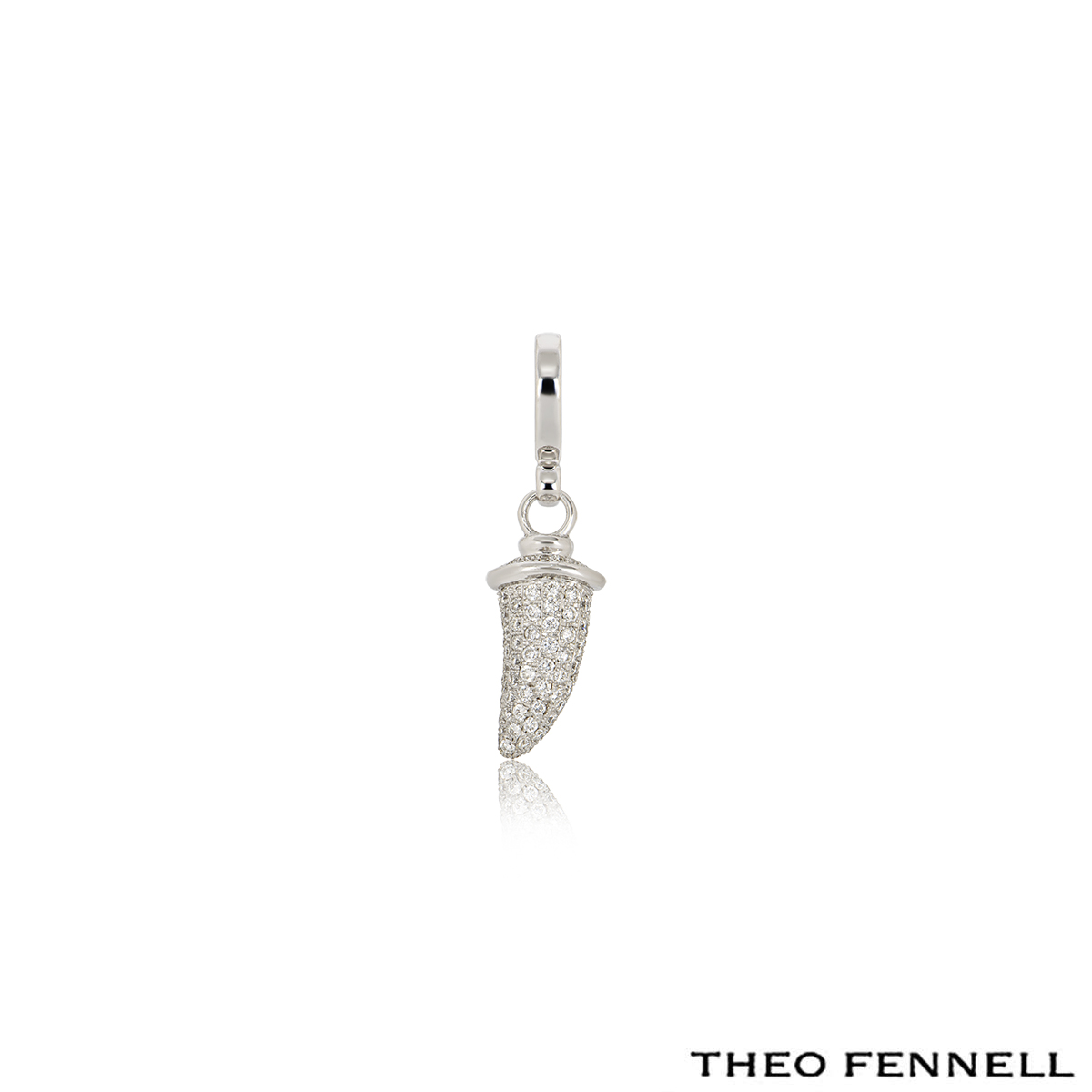 Theo Fennell White Gold Diamond Horn Charm